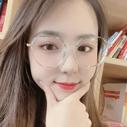 Finished Myopia Glasse Women with Minus Degree Round Nearsighted Eyewear Diopter  -0.5 -0.75 -1.25 -1.5  -2.0 -2.5 -3.0 To -6