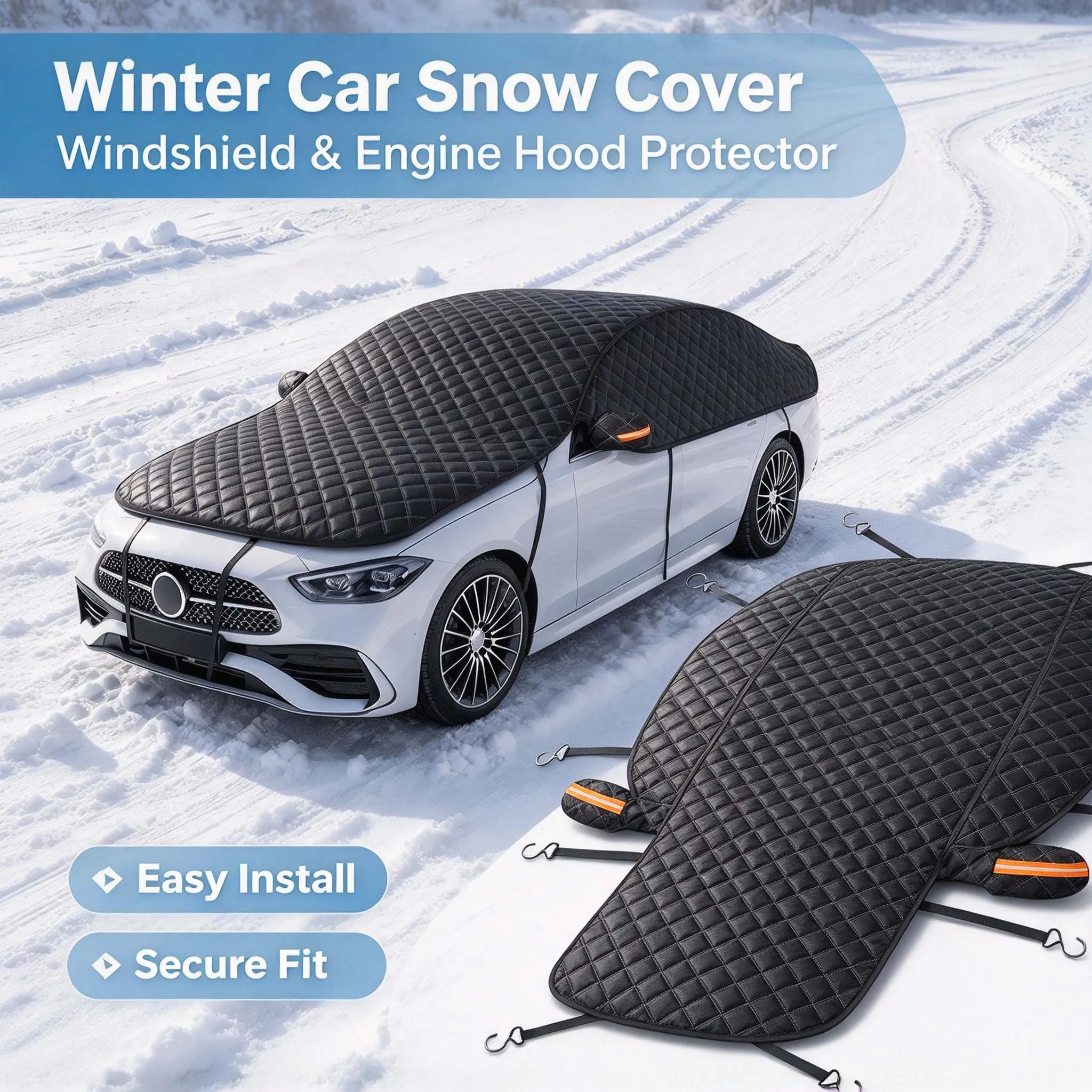 Car Windshield Sunshade Snow Cover Full Surround Universal Winter Anti Freezing UV Protection for Sedan SUV Auto Accessories