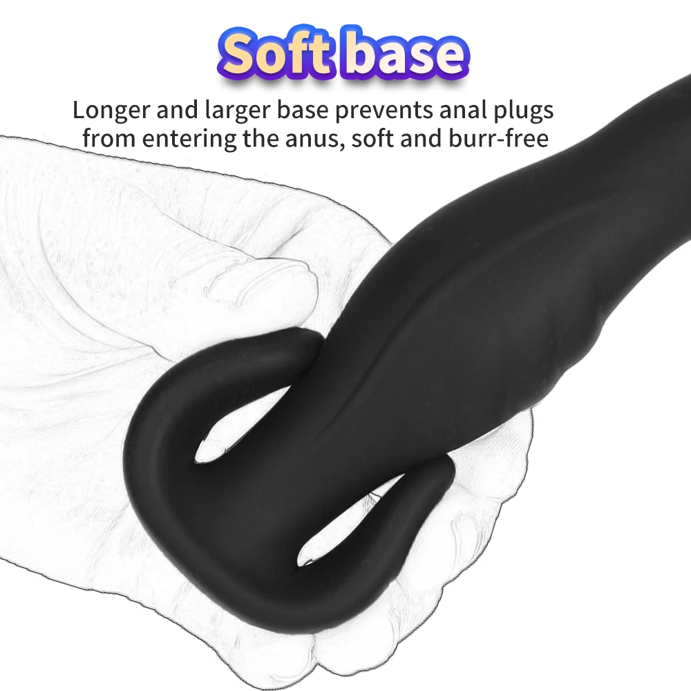 Anal Plug Silicone Butt Plug Realistic Glans Design Textured Prostate Massager Anal Trainer Kit Soft Safe for Beginner Men Women - Image 3