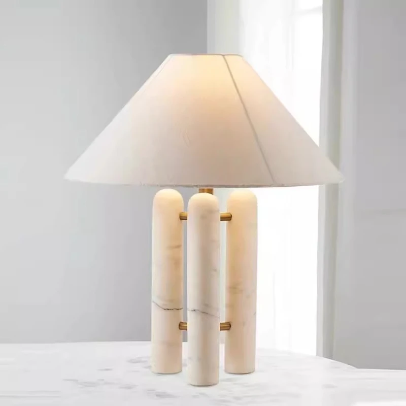 

Simple marble desk lamp Bedroom bedside living room Model Hotel desk