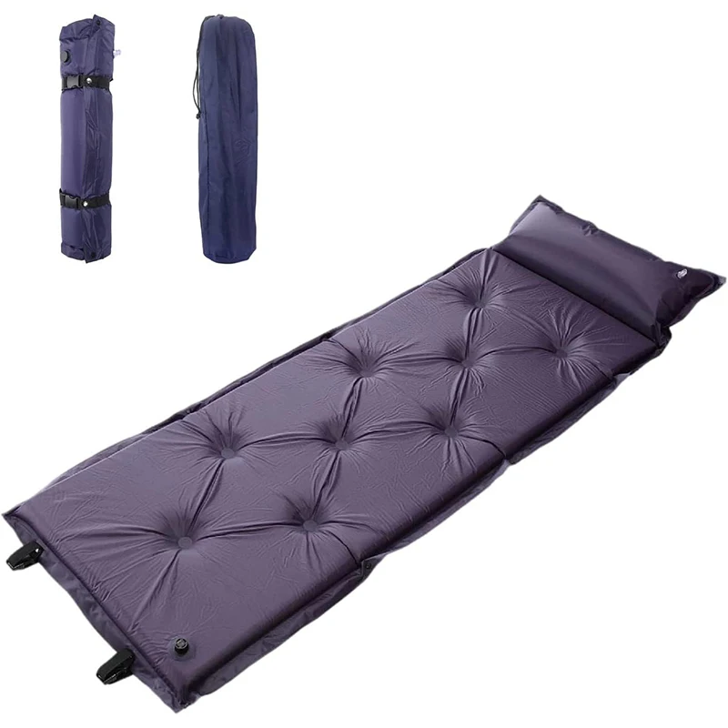 

Camping Self Air Mattress Folding Waterproof Self-inflating mats Nature hike Sleeping Mat Hiking Air Bed Camping Mat with pillow