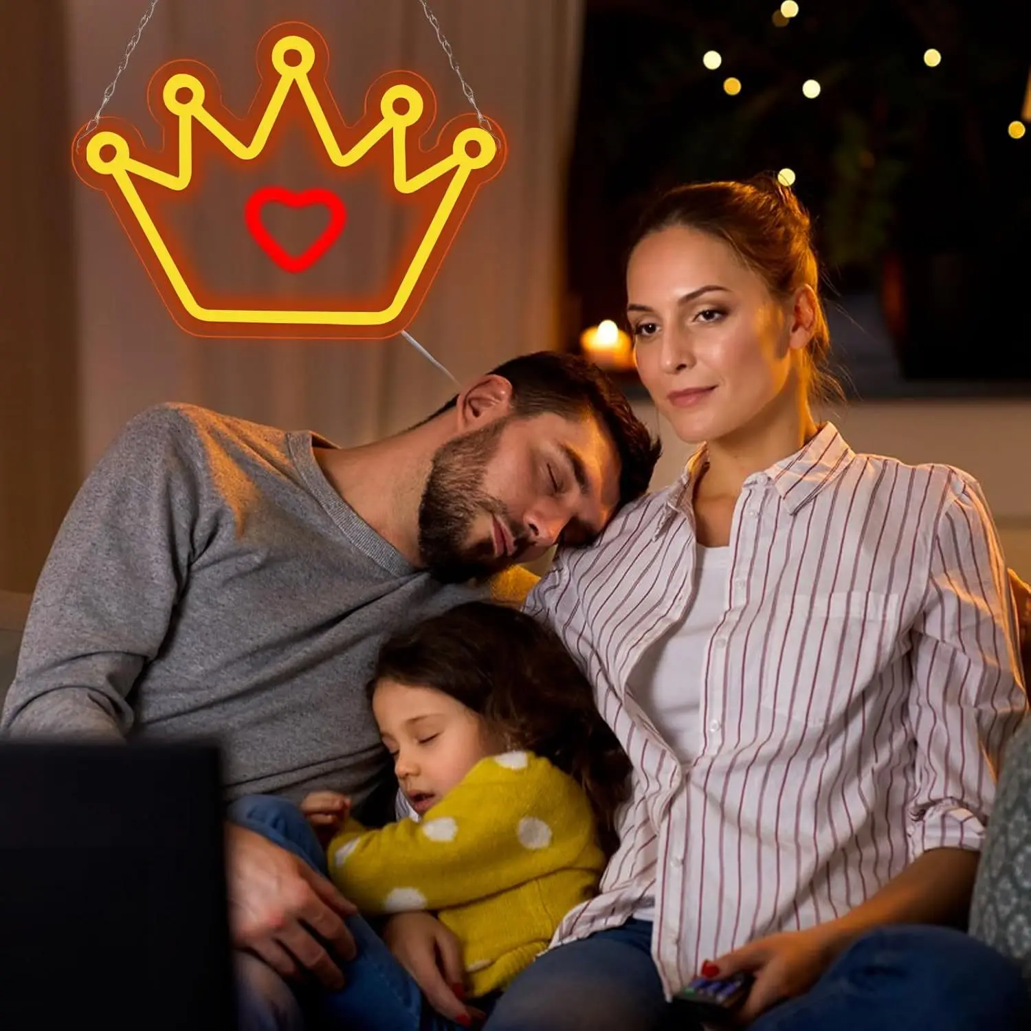 Crown Neon, 5V USB LED Wall Lighting Decor with Dimmer Switch, Bedroom, Game Room, Internet Cafe, Bar, Party Wall Decor