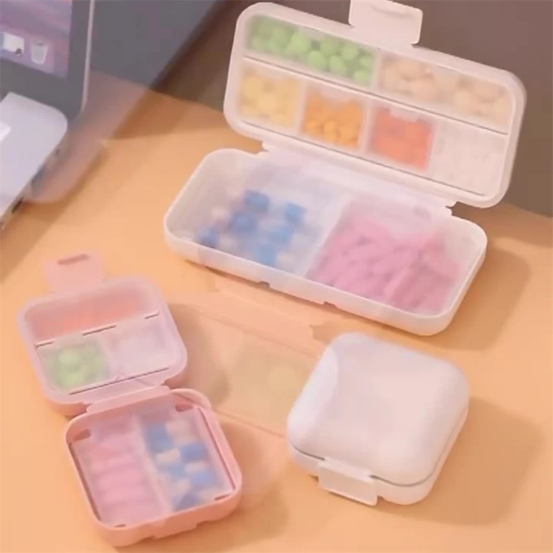 Silicone Ring Double Seal Medicine Pill Storage Box Mini Pill Box Snap-Type Divided Outdoor Travel Portable Pill Box