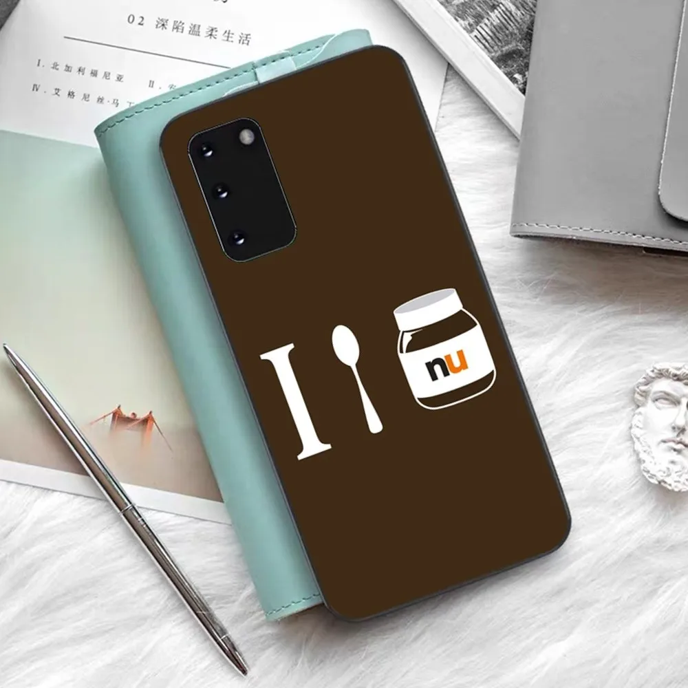 Nutella Chocolate Phone Case For Samsung S 9 10 20 21 22 23 30 23plus lite Ultra FE S10lite Fundas