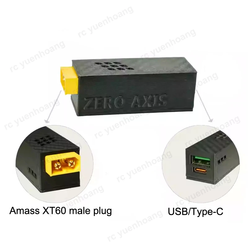 Chargeur rapide pour modèle de importateur RC, adaptateur de conversion de charge rapide, alimentation de la batterie, compte 60, prise mâle vers USB, type C, entrée 5-36V, 1PC