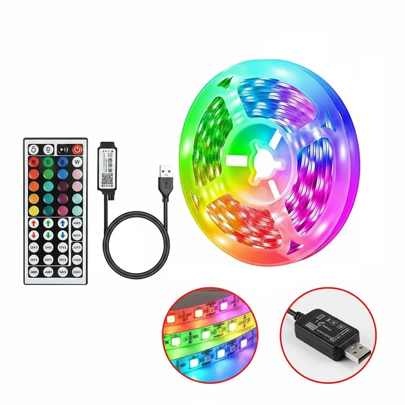 5050 RGB USB LED Strip Lights APP Control Color Changing Led Light Flexible Lamp Tape for Room Decoration TV Backlight Diode