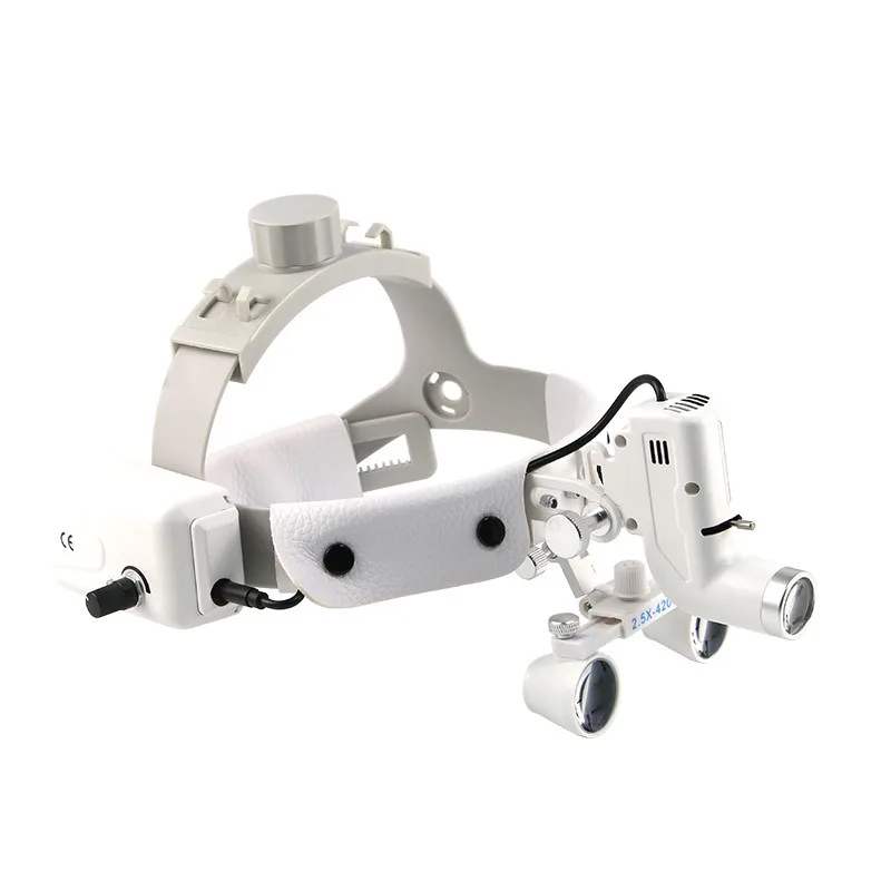 LED Dental LED Light Lamp Binocular Loupes Brightness Spot Adjustable Dental Lab 5W Headlamp for Surgical Headlight 2.5X 3.5X