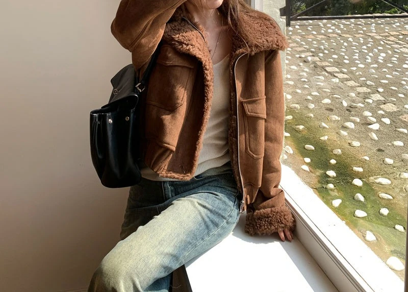 Lamb Wool Jacket Short Jacket Autumn and Winter New Item, Small and Fur Integrated Women's Fashionable Young Style