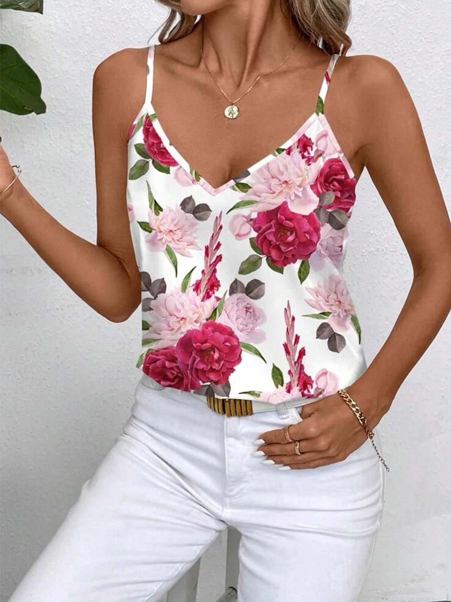 Camisole de style vacances européen et américain pour femmes, gilet sexy d'été pour femmes
