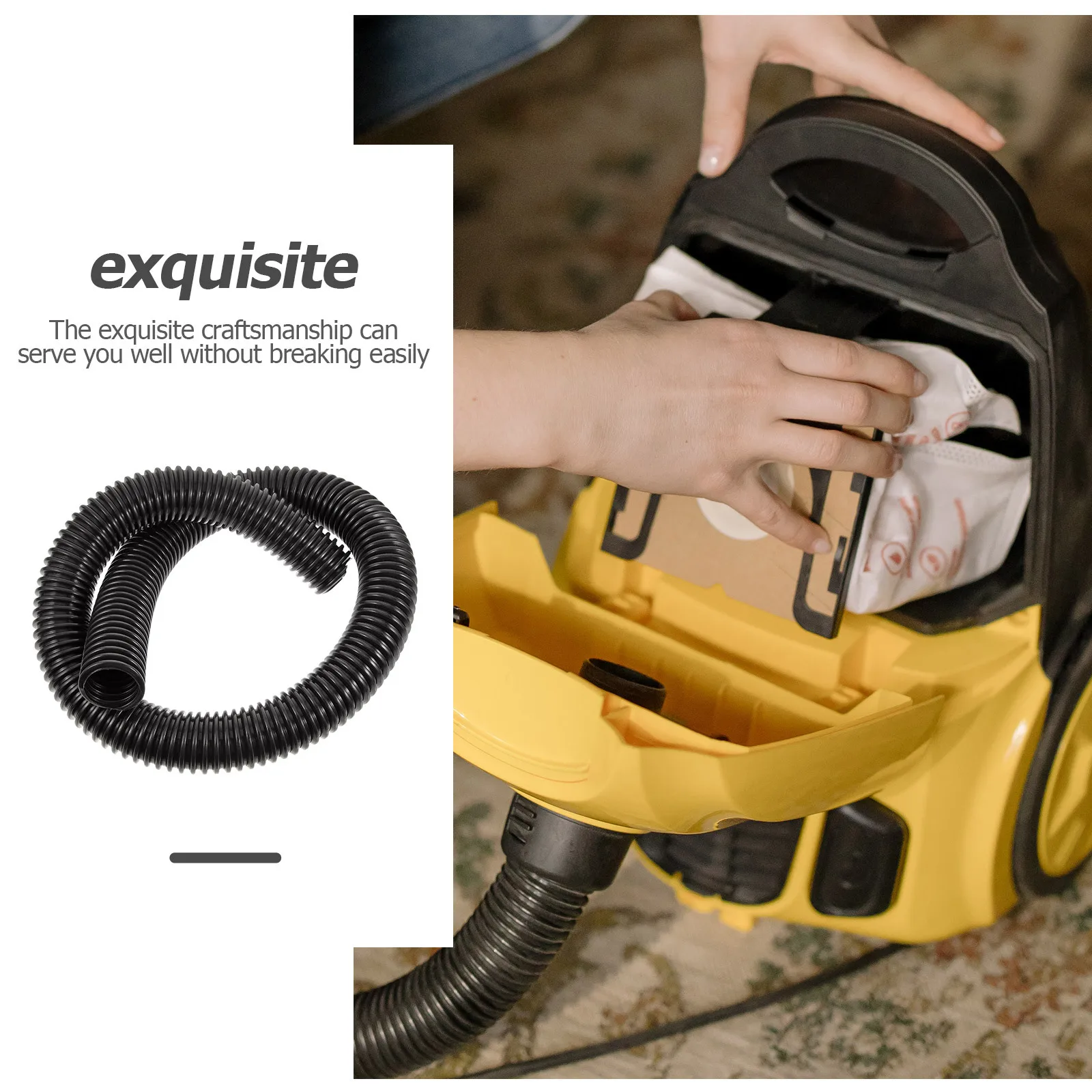 

2Pcs Vacuum Cleaner Hose Long Flexible Extension Tube Smooth Interior Clog Resistant for Indoor Outdoor Cleaning Use