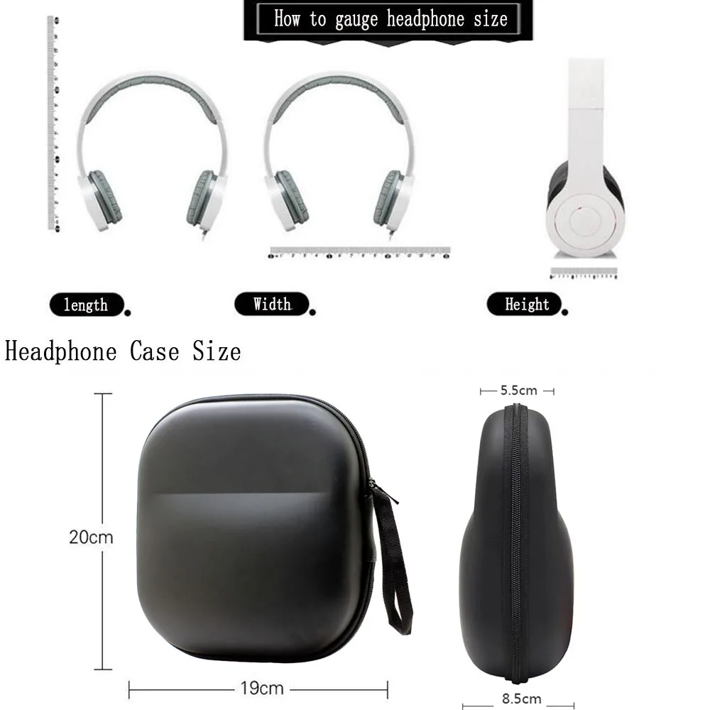 Headphones Case Pouch For Sennheiser HD25 HD25-1 II HD25-SP Hard Portable Bluetooth Earphone Headset Bag For Accessories Storage