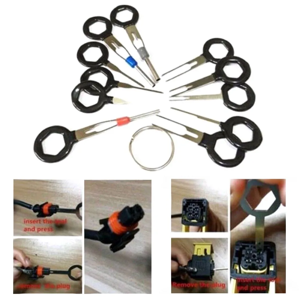 

38pcs Car Terminal Removal Tool Kit Wire Plug Connector Extractor Puller Release Pin Extractor Kit for Car Terminal Plug Repair