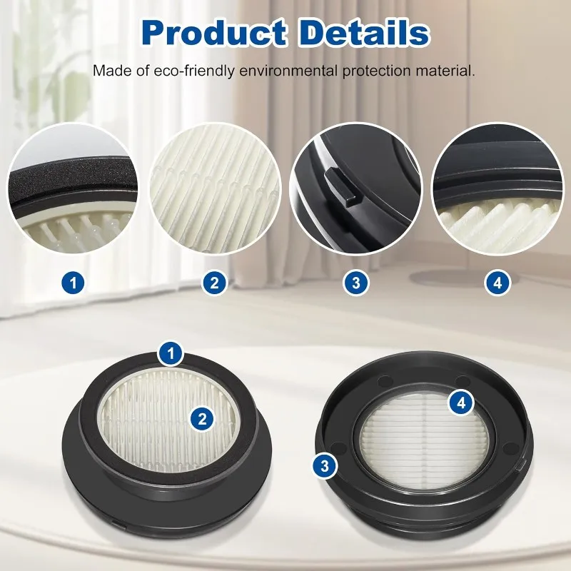 

A97T для беспроводного пылесоса Sunsare X7A-US, сменный HEPA-фильтр (8 шт.), аксессуары