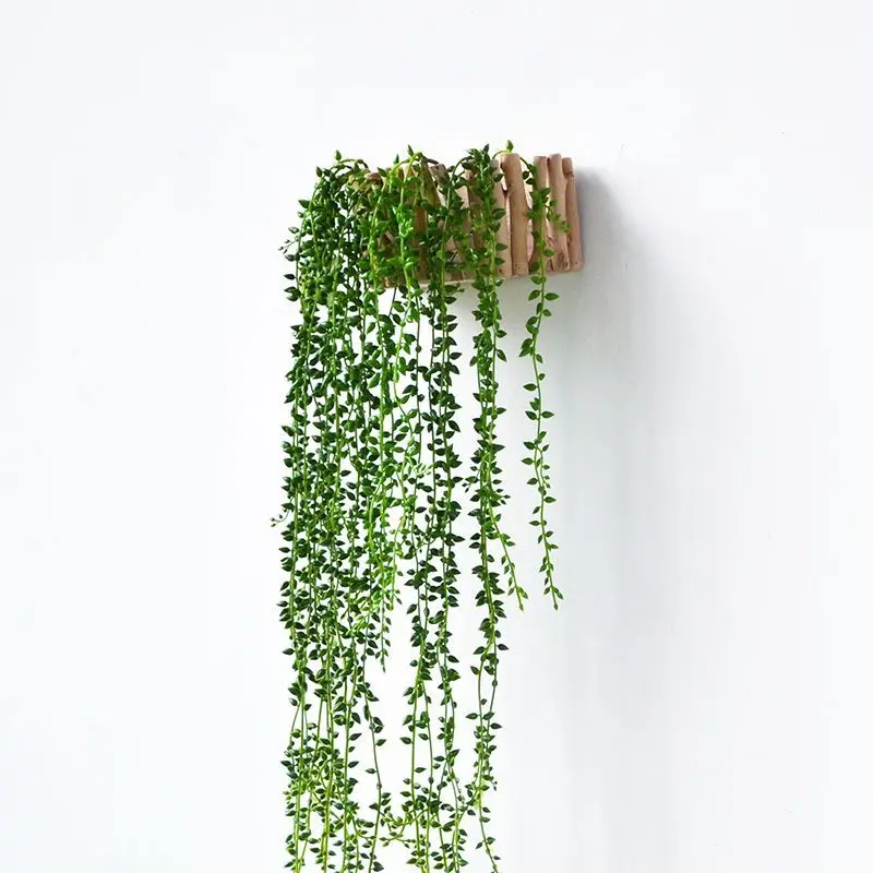 Makramee-Pflanzenaufhänger, Wandbehang, Korb, Simulation, Rattan, Boho-Hängepflanzer für drinnen und draußen, Heimdekoration, Garten