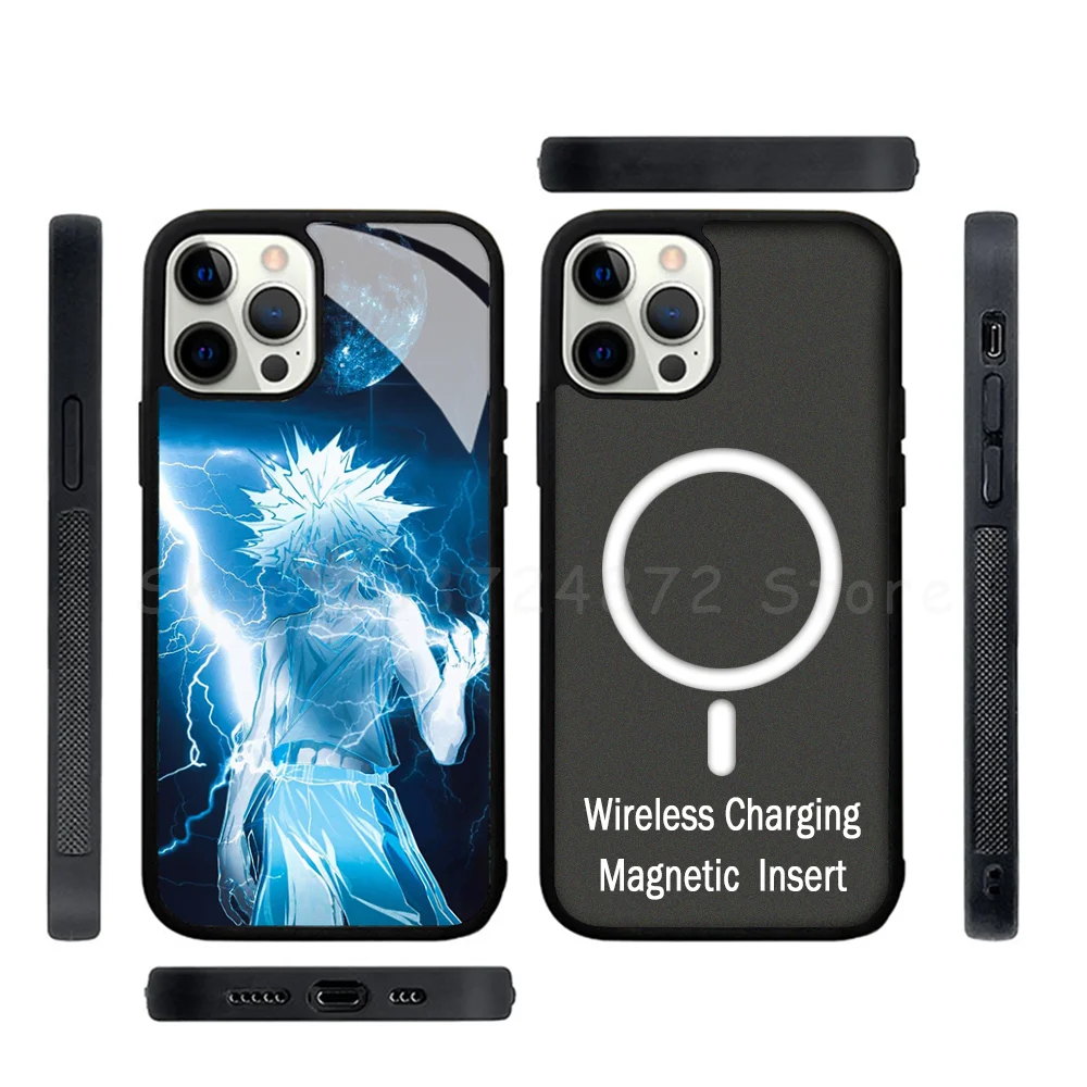 Killua Hunter HXH Phone Case Strong Magnetic For IPhone 15 14 13 Pro Max Mini Alex Mirror For Magsafe Wireless Charging Cover