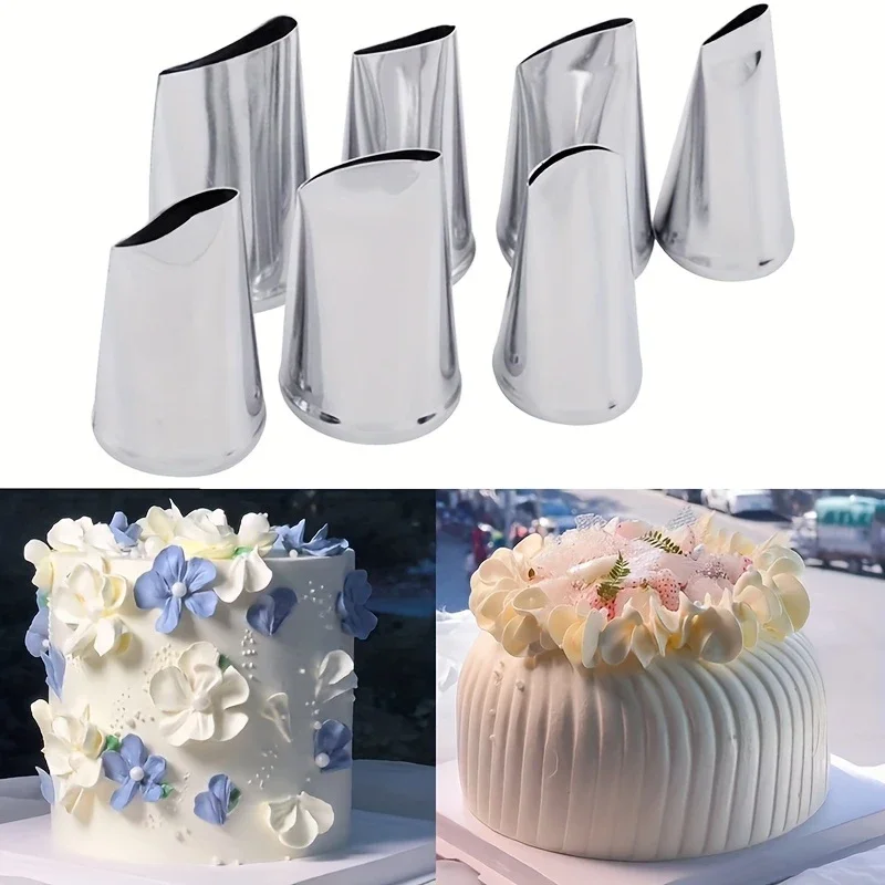 Juego de 7 Uds de puntas para decoración de pasteles, crema, pipa de azúcar, boquilla de rosa para Fondant, herramientas de pastelería, suministros de herramientas de decoración de Fondant, Kit para hornear DIY