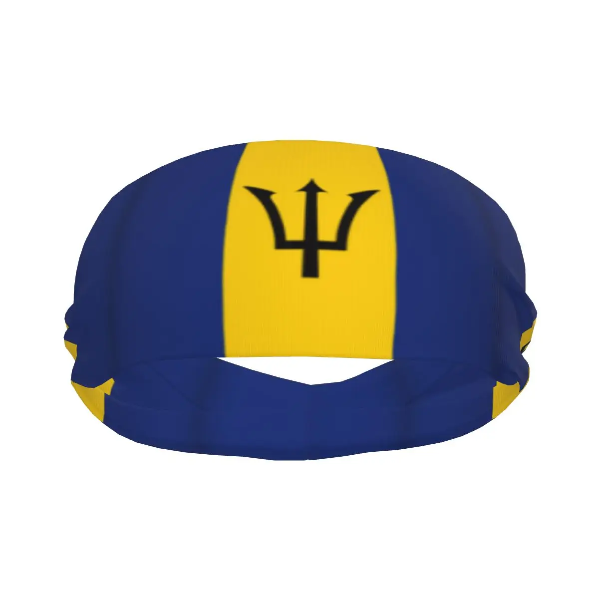 Custom Flag Of Barbados Sport Headbands for Women Men Stretchy Moisture Wicking Gym Sweatband