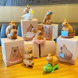 Capybara Model Figure Capybara Resin Ornaments for Women Creative Trend Car Decorations Table Furniture Desktop Decorations