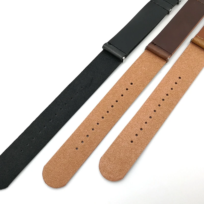 18mm 20mm 22mm Black Brown PU Leather Watchband Soft Watch Strap Whole Bracelet Man Women Band Adjustment Replacement Accessorie