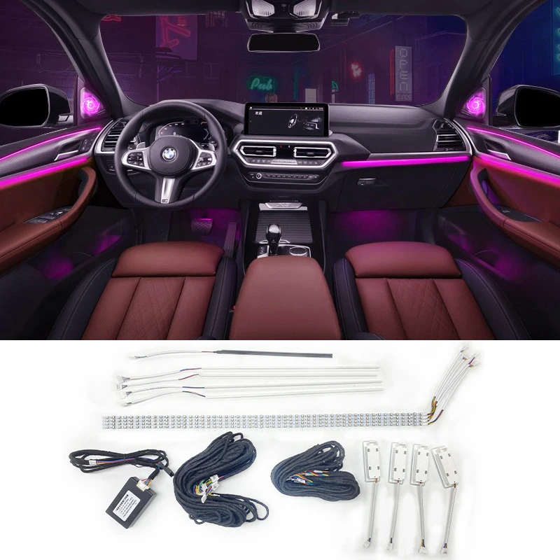 

For BMW 5 Series F10 F11 F18 2011-2017 LED Car Atmosphere Lamp Dashboard Lamp Ambient Light Kit 8 Color Auto Accessories