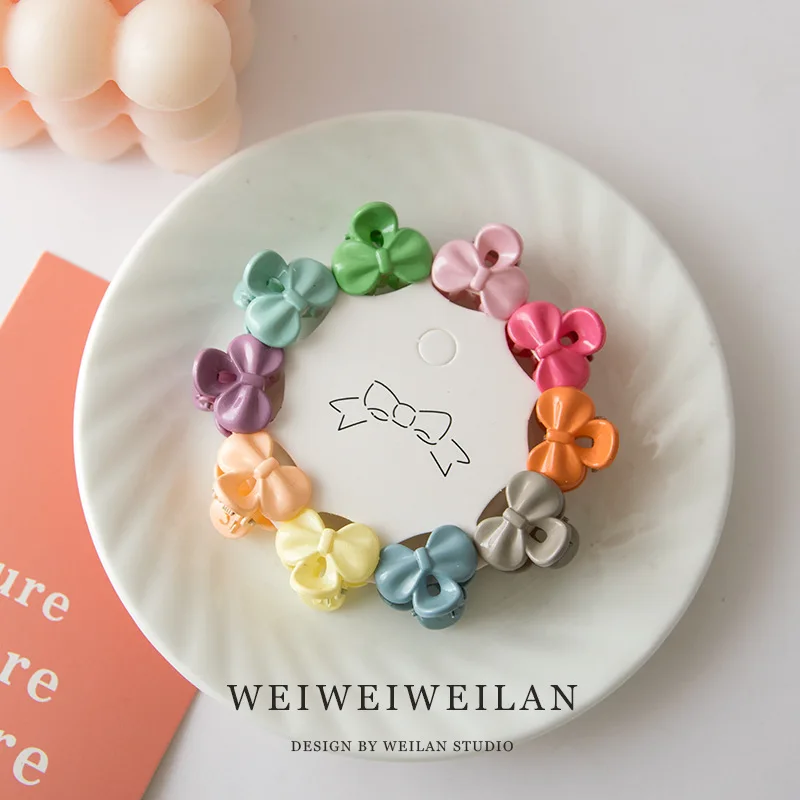 10 قطع ملونة الكرتون مقاطع مخلب صغيرة الطفل لون الحلوى زهرة مقاطع الشعر غير التالف مقاطع الشعر المتدلي للانفجارات #6