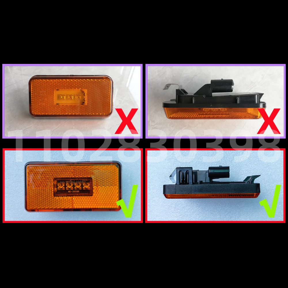 4LEDs 24V Side Marker LED Lights For Scania 5 6 Series P R Cabs