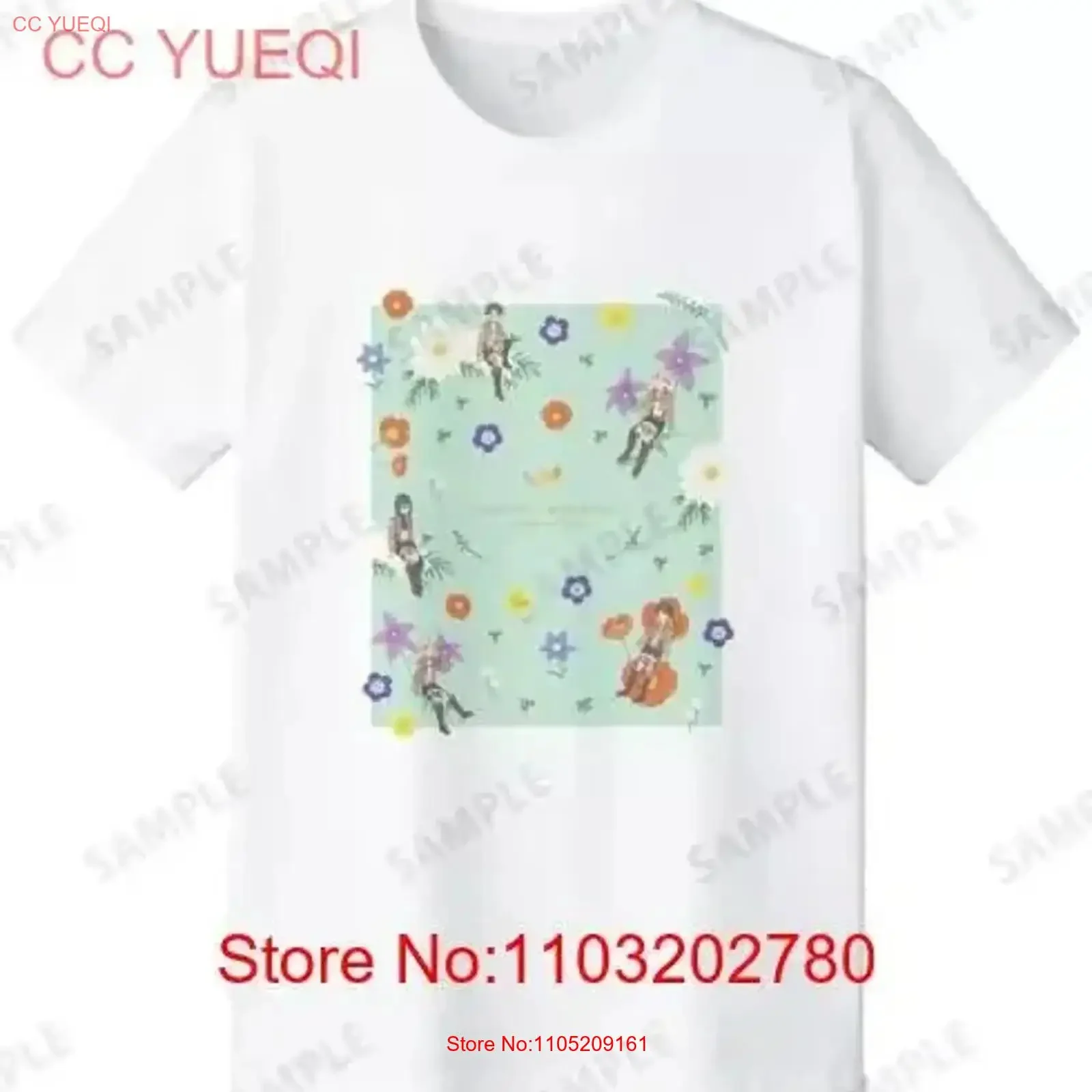 

T Shirt Group Botania White Men'S L Size Attack On Titan vintage Washed Stylish Stretched designer clothes graphic Casual