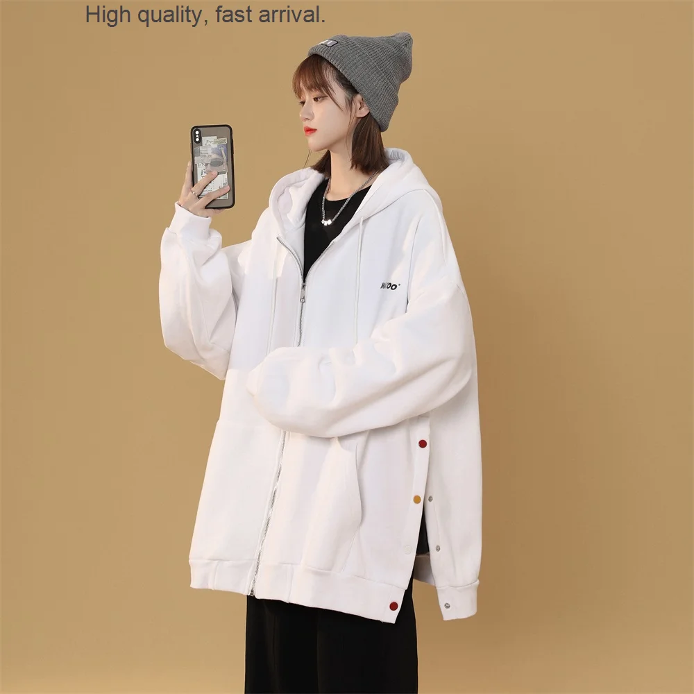 

Sweater Breasted Cardigan Women's New Loose BF Lazy Design Chic Hong Kong Style Korean Style Fried Street Hiphop Coat