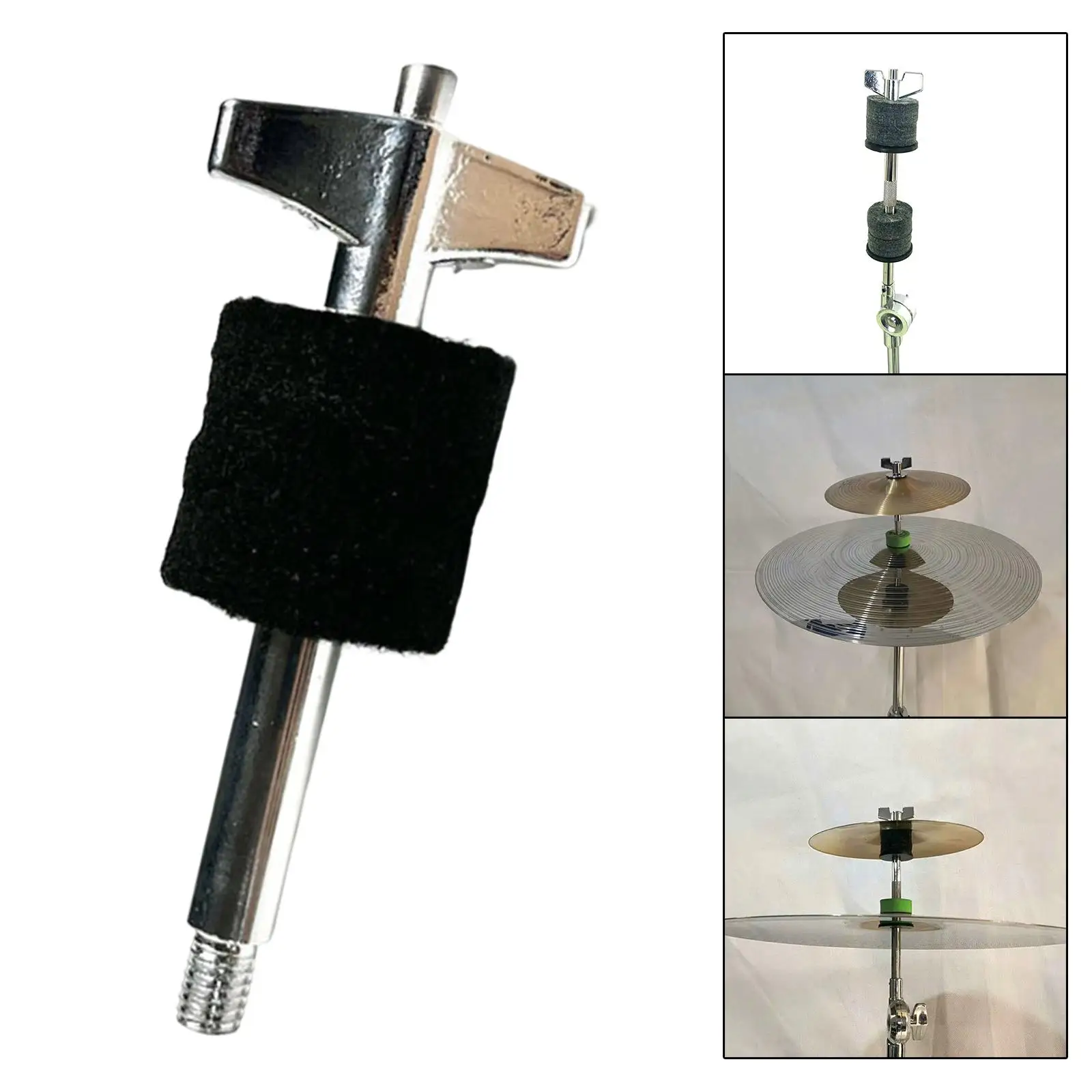 Metal Jazz Drum Clutch Cymbal Accessories Install The Cymbal Double Layer Cymbal Stand Hi Hat Clutch for Percussion Instrument