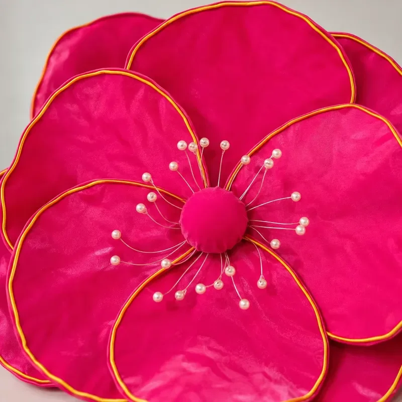Giant Red Poppy Paper Flowers Pair Artificial Head for Wedding Event Decoration Commercial Display Factory Supply Large Size