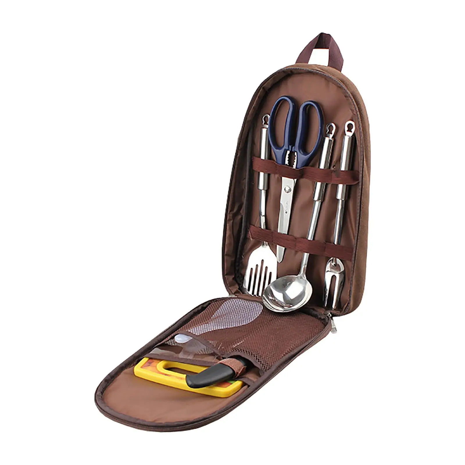 Camping Kitchen Utensil Set Storage Bag for Beach Hiking BBQ Fishing Backpacking Gear