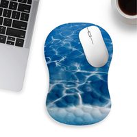 Blue Wrist Rest Mouse Pad Ergonomic Mouse Pad,Soft Mousepad Game&Office Wrist Support Mouse Pad for Women and men