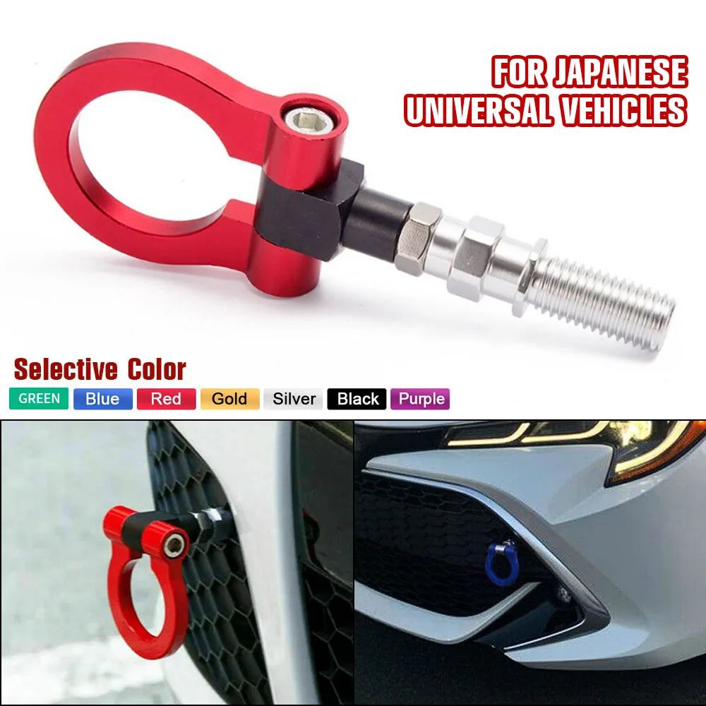 For Honda JDM Racing Style Aluminum Front Rear Bumper Tow Hook Towing Eye Trailer Towing Bar Auto Parts