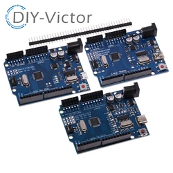 UNO R3 ATMEGA328P Chip 16Mhz For Arduino  CH340G TYPE-C USB CH340 ATmega328P Straight Pin Header Development Board + CABLE