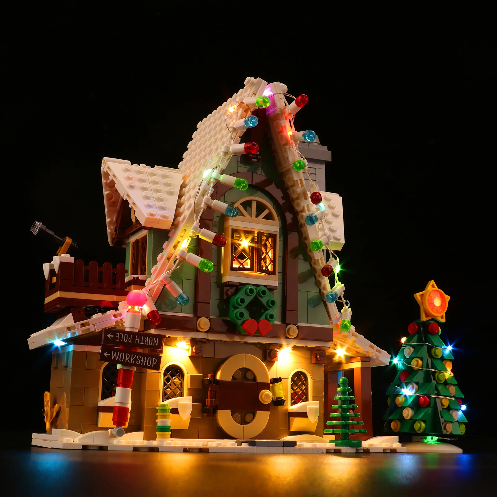 Vonado LED Music Edition Light Kit for 10275 Elf Club House Building Blocks Set (NOT Include the Model)  Christmas Gift