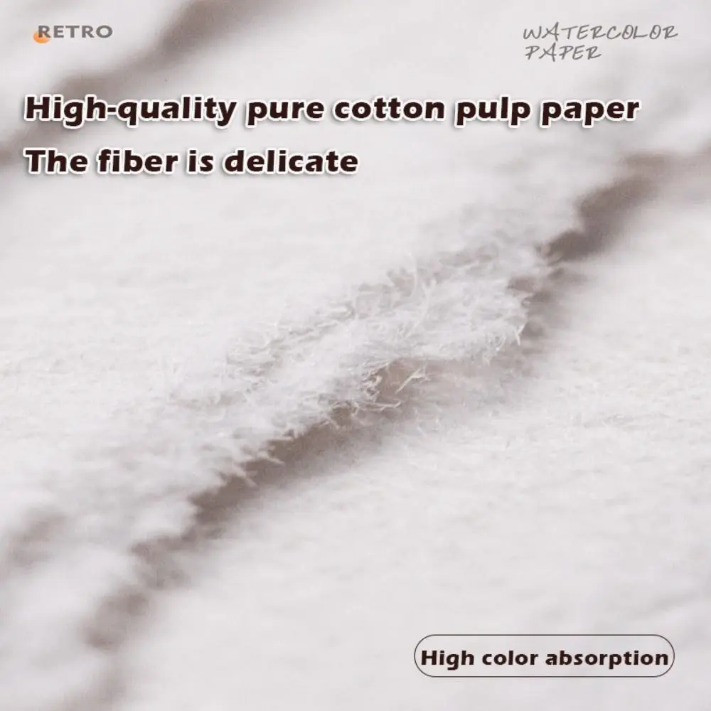 10pcs Simple Cotton Watercolor Paper A4/A5/A6 Hand-torn Edges Drawing Paper Medium-texture Sketch Paper Students