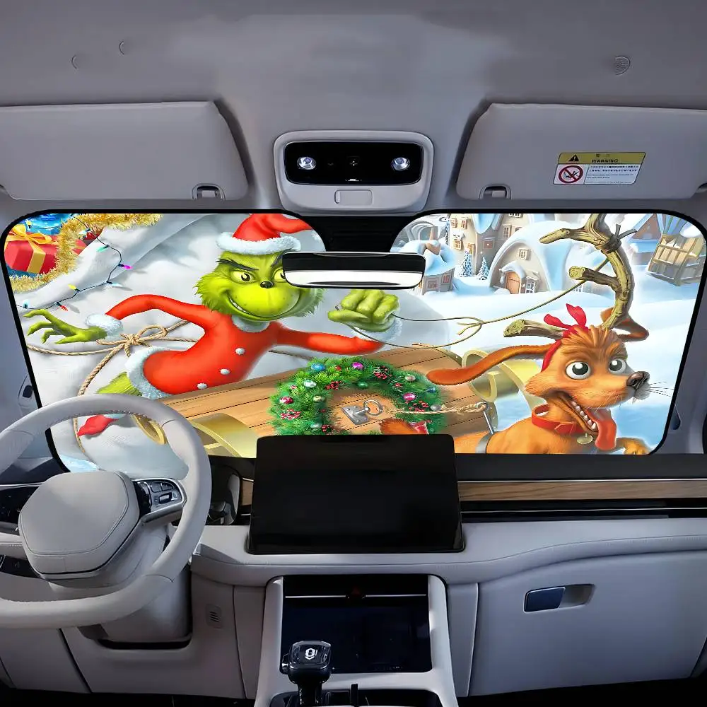 Film The G-Grinch C-Christmas Windshield Sun Shade for Car SUV Truck Front Window Sun Shade Accessory Protector Shield Cover view 4