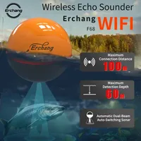 Erchang F68 WIFI Fish Finder 100M Wireless Fishing Sounder Echo Sounder Detect Finder fishing for Lake Sea Fishing IOS& Android