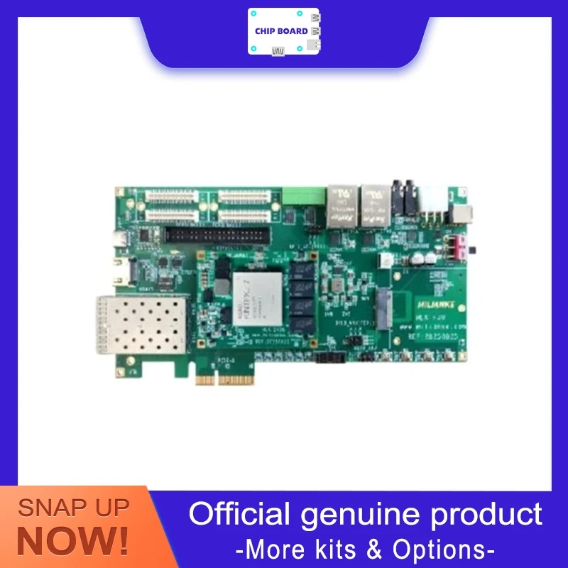Milinker F30 CK05 Kintex-7 160T/325T FPGA board with PCIe and expandable I/O, ready for Linux deployment.