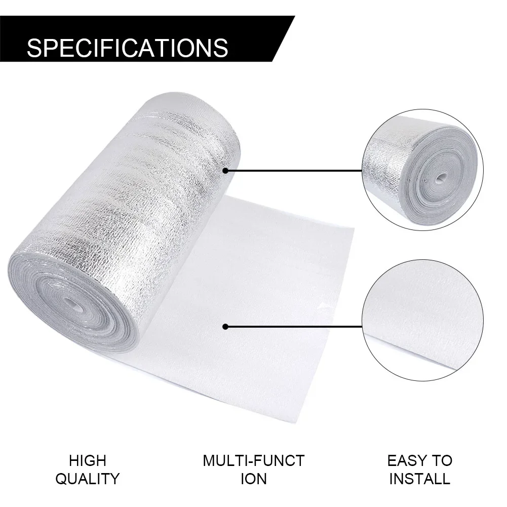 1 Roll Wall Thermal Insulation Multi-Function Reflective Film 5/10m PET Aluminum Foil Thermal Insulation Film Home Decoration
