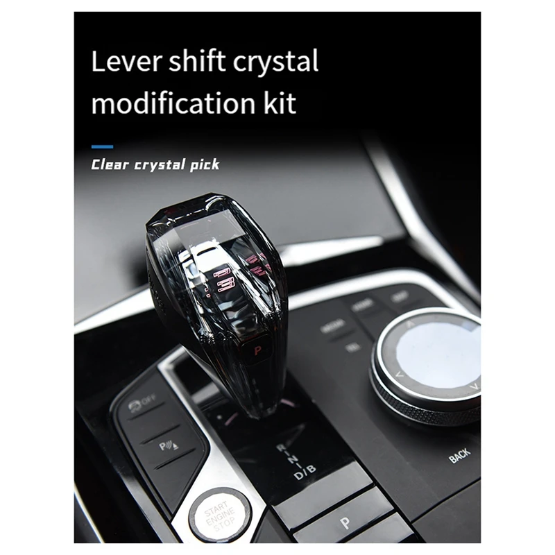 

Car Crystal Gear Shift Knob Lever For BMW 2 3 4 Series I3i4ix3x5x6x7 Crystal Gear Handle Non Disassembly Installation