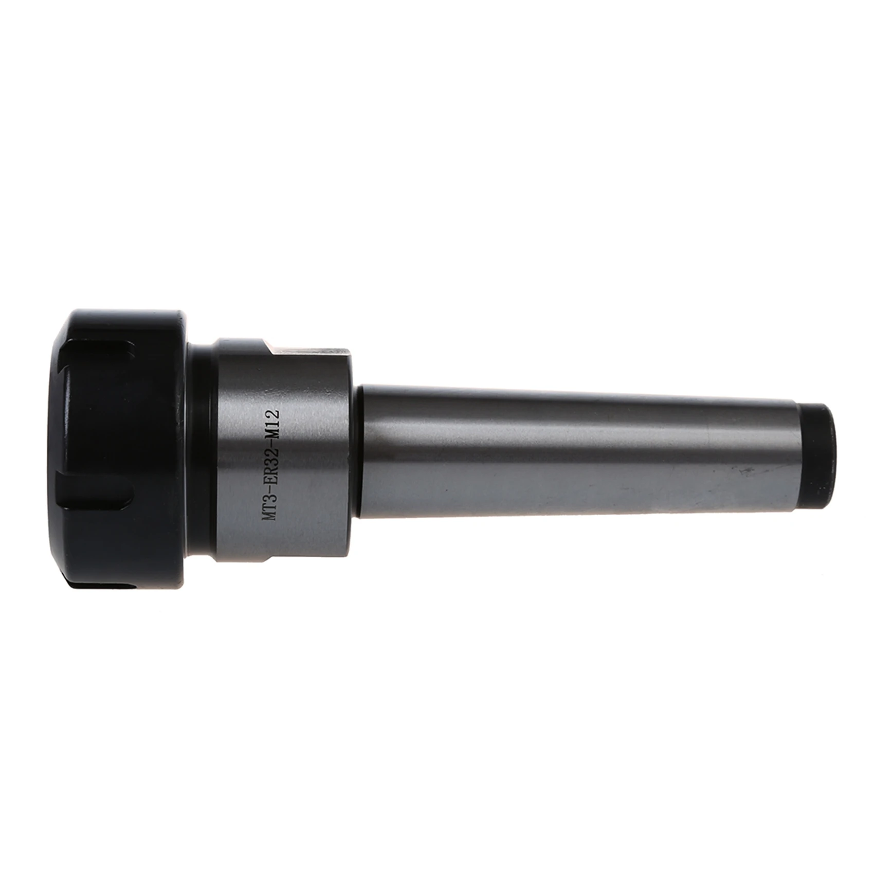 

A53Q-2X ER32 MT3 M12 Taper Collet Chuck Holder CNC Milling Lathe Straight Tool Silver+Black