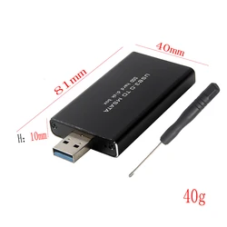 USB 3.0 - mSATA SSD 하드 디스크 박스 변환기 어댑터 인클로저 외부 케이스 1pc 알루미늄 하우징