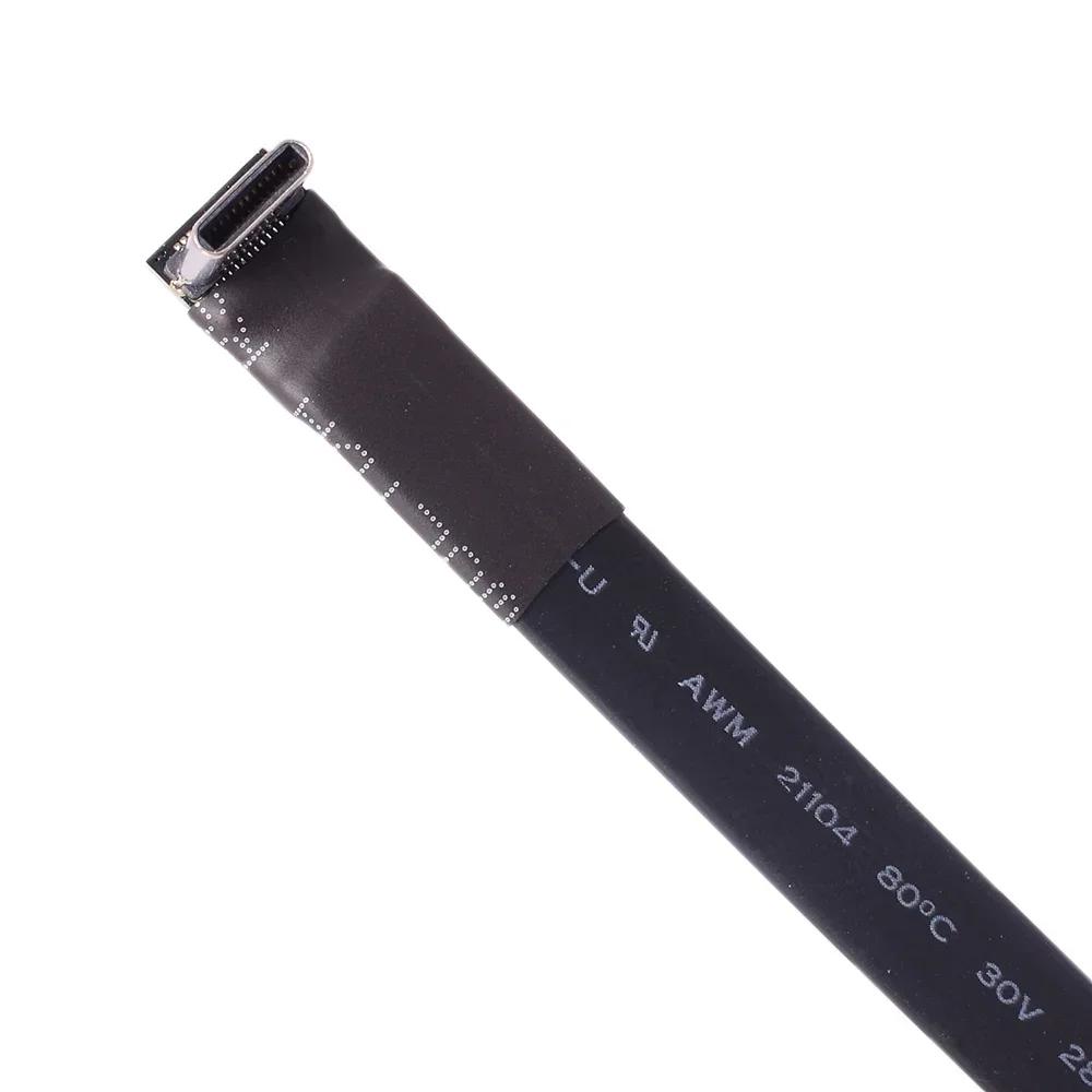 ADT-Link USB 3.1 Flat Cable Type-C Male to Type-C Female Flexible Cable 90° Left Right Top Down 10G/bps USB C Built-in Extension