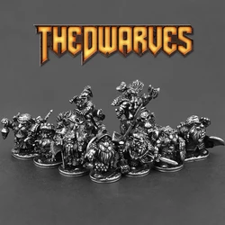 White Copper Ornament Dwarf Legion Soliders Model Figurines Miniatures Toys Boys Cartoon Desk Metal Doll Decoration Accessories