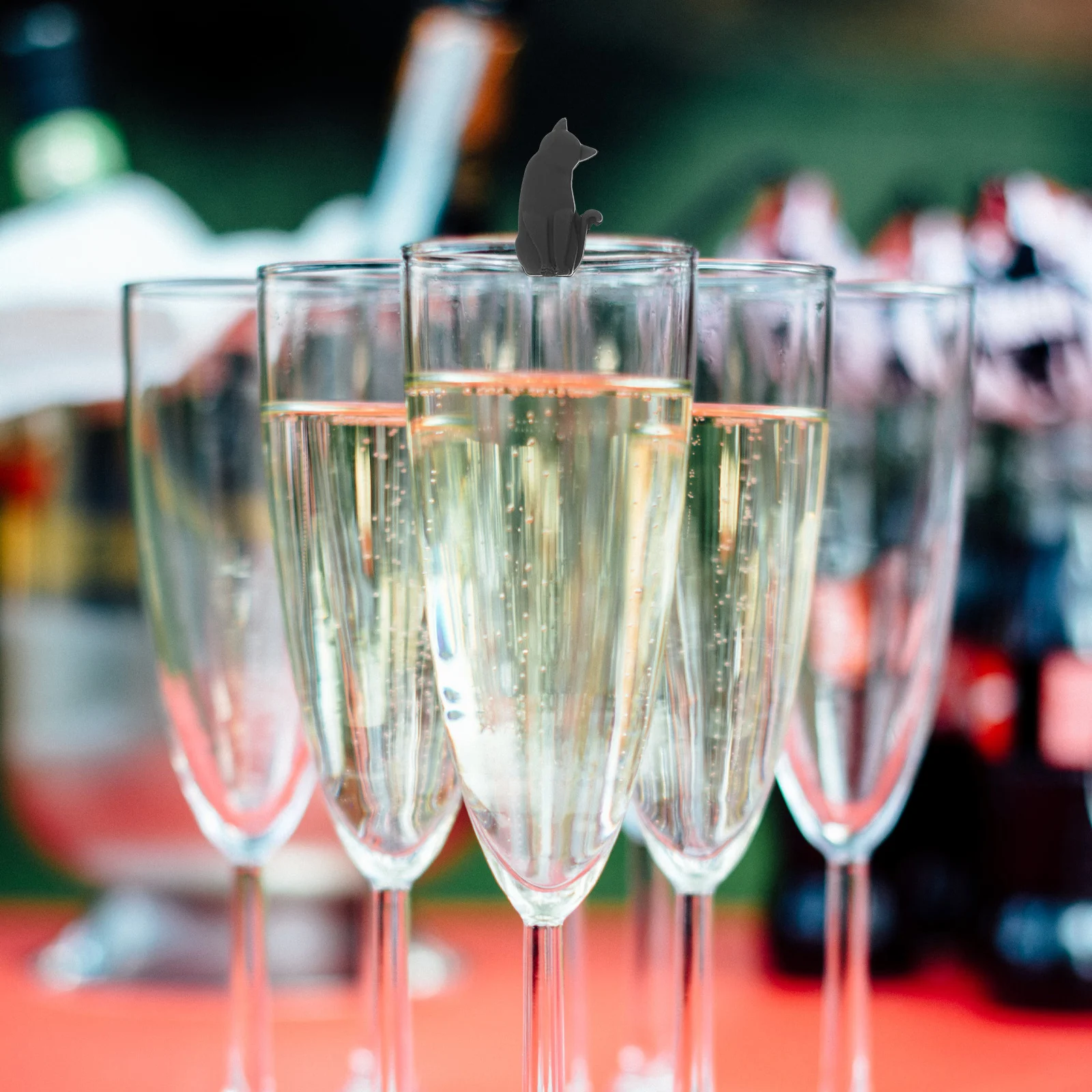 

6Pcs Silicone Cat Wine Markers Drink Charms Glass Identifiers Cat Cup Marker Glass Marker Silicone