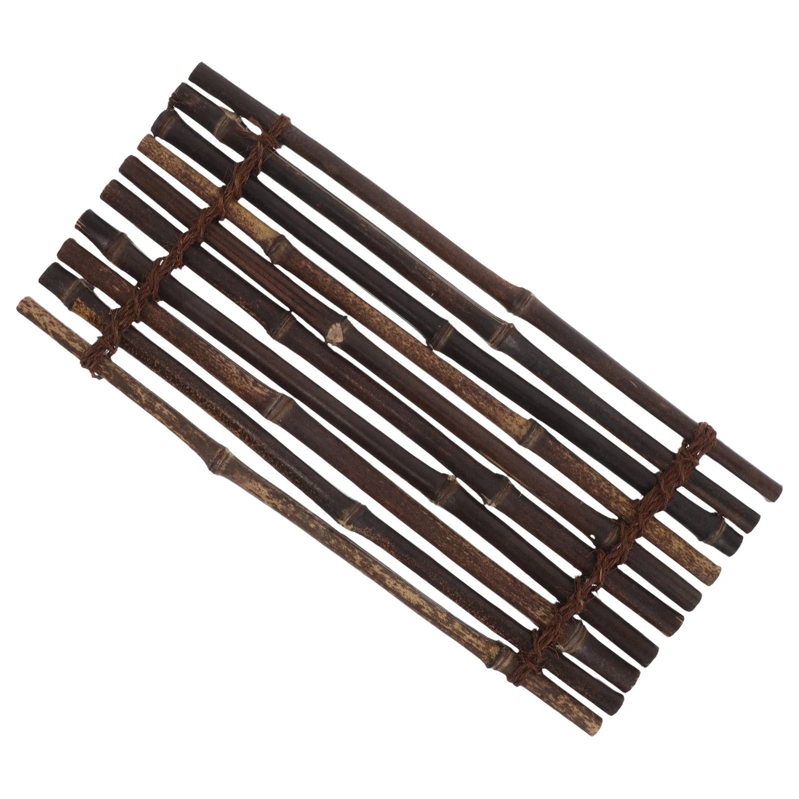 

s Tea Ceremony Pot Mat Bamboo Coaster Sushi Plate Vintage Matcha Tray Heat Insulation Gongfu Wood Serving Fence Display Platter