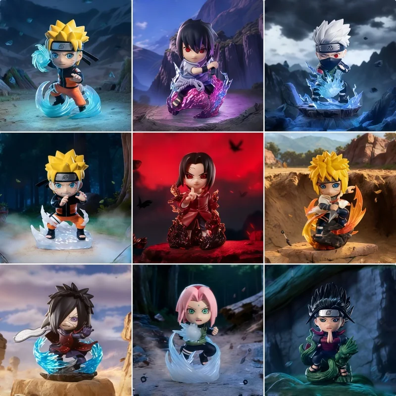 

Naruto Shippuden Great Ninja War Vol.1 Blind Box Minato Itachi Kakashi Action Figure Collectible Model Toy Desktop Decor Gift