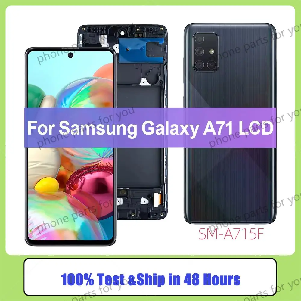 

A715 дисплей для Samsung Galaxy A71 ЖК сенсорный экран дигитайзер A715F дигитайзер в сборе запасные части