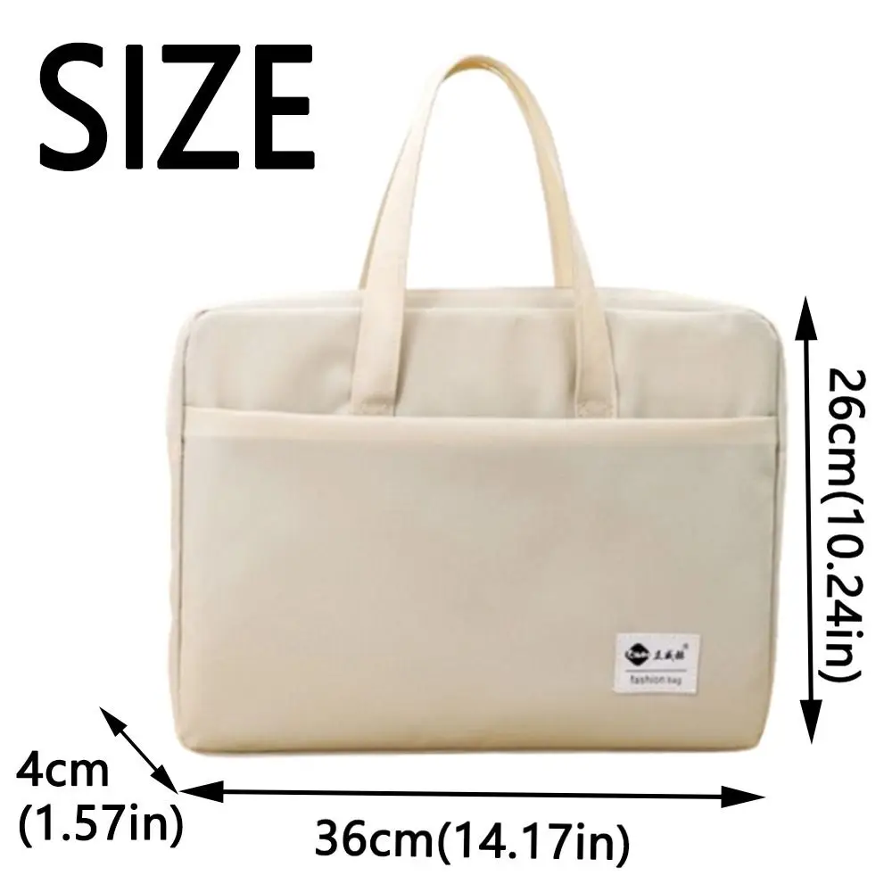 Large Capacity Document Storage Bag Oxford Cloth Double Layer A4 File Organizer Lightweight Waterproof Book Storage Bag